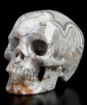 Gemstone 2.0" Red Crazy Lace Agate Hand Carved Crystal Skull, Super Realistic, Crystal Healing