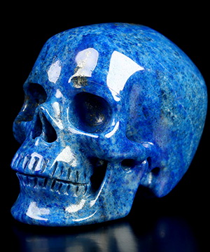 Gemstone 2.0" Lapis Lazuli Hand Carved Crystal Skull, Super Realistic, Crystal Healing