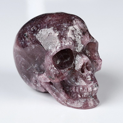 1.5" Red Corundum Hand Carved Crystal Skull, Realistic, Crystal Healing