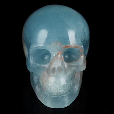 2.0" Blue Onyx Hand Carved Crystal Skull, Realistic, Crystal Healing