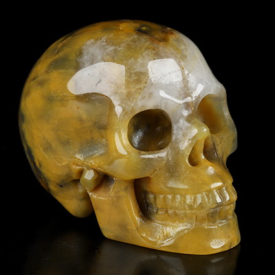 2.0" New Pietersite Hand Carved Crystal Skull, Realistic, Crystal Healing