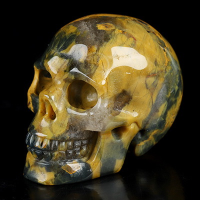 2.0" New Pietersite Hand Carved Crystal Skull, Realistic, Crystal Healing