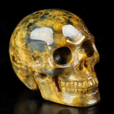 2.0" New Pietersite Hand Carved Crystal Skull, Realistic, Crystal Healing