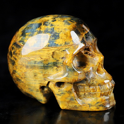 2.0" New Pietersite Hand Carved Crystal Skull, Realistic, Crystal Healing