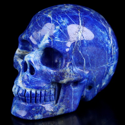 Gemstone 2.0" Lapis Lazuli Hand Carved Crystal Skull, Realistic, Crystal Healing
