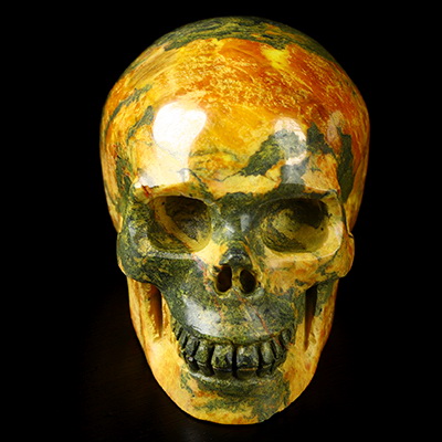 2.0" Realgar Hand Carved Crystal Skull, Realistic, Crystal Healing