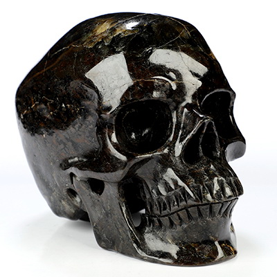 5.2" Korea Garnet Hand Carved Crystal Skull, Super Realistic, Crystal Healing
