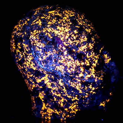 5.9" Yooperlites Hand Carved Fairy Elf Alien Crystal Skull Companion Sculpture, Crystal Healing