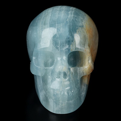 2.0" Blue Onyx Hand Carved Crystal Skull, Realistic, Crystal Healing