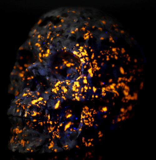 5.0" Yooperlites Hand Carved Crystal Skull, Realistic, Crystal Healing