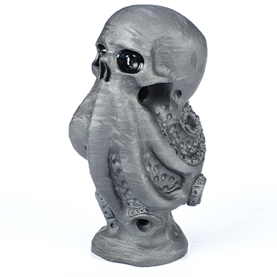 4.3" Frosted Tera-hertz Hand Carved Cthulhu Octopus Crystal Skull Sculpture, Crystal Healing