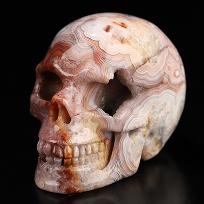 Gemstone 2.0" Red Crazy Lace Agate Hand Carved Crystal Skull, Realistic, Crystal Healing