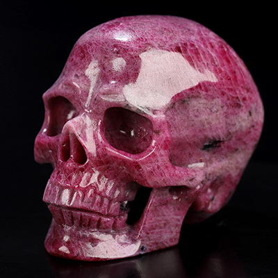 Gemstone 2.0" Ruby Hand Carved Crystal Skull, Super Realistic, Crystal Healing
