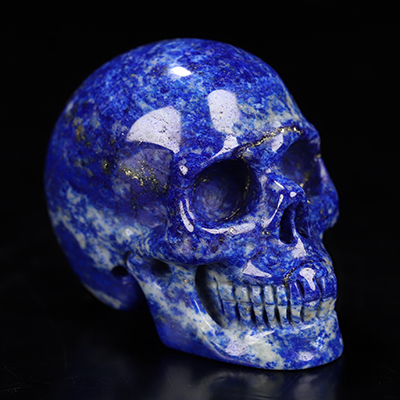 Gemstone 2.0" Lapis Lazuli Hand Carved Crystal Skull, Realistic, Crystal Healing