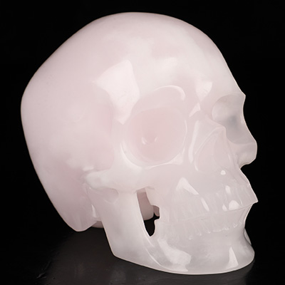 5.1" Afghanistan Jade Hand Carved Crystal Skull, Super Realistic, Crystal Healing