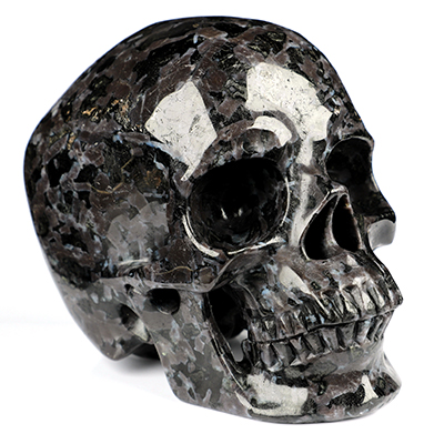 5.1" Gabbro Hand Carved Crystal Skull, Super Realistic, Crystal Healing