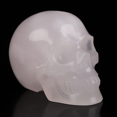 2.0" Afghanistan Jade Hand Carved Crystal Skull, Realistic, Crystal Healing