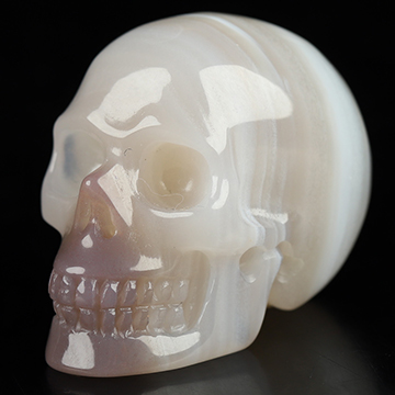 Gemstone 1.1" Mozambique Agate Hand Carved Crystal Skull, Realistic, Crystal Healing