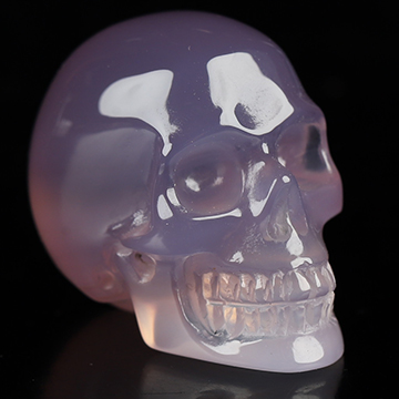 0.9" Purple Carnelian Hand Carved Crystal Skull, Realistic, Crystal Healing