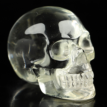 Gemstone 0.9" Citrine Hand Carved Crystal Skull, Realistic, Crystal Healing
