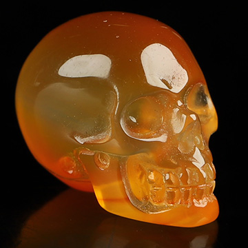 0.5" Carnelian Hand Carved Crystal Skull, Realistic, Crystal Healing 0.5" Carnelian Hand Carved Crystal Skull, Realistic, Crystal Healing