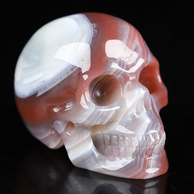 Gemstone 2.0" Mozambique Agate Hand Carved Crystal Skull, Realistic, Crystal Healing