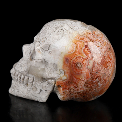 Gemstone 2.0" Red Crazy Lace Agate Hand Carved Crystal Skull, Realistic, Crystal Healing
