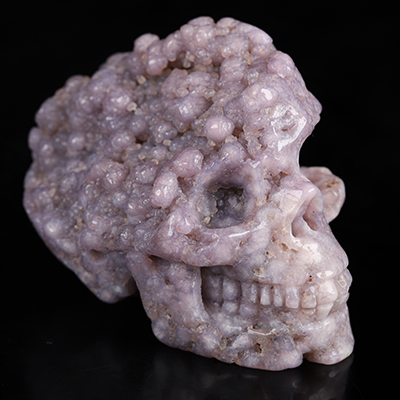 2.0" Purple Grape Agate Hand Carved Crystal Skull, Realistic, Crystal Healing