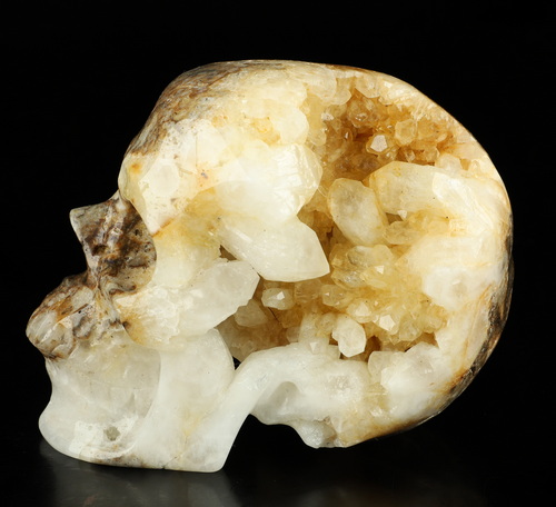 5.1" Sphalerite Hand Carved Crystal Skull, Super Realistic, Crystal Healing