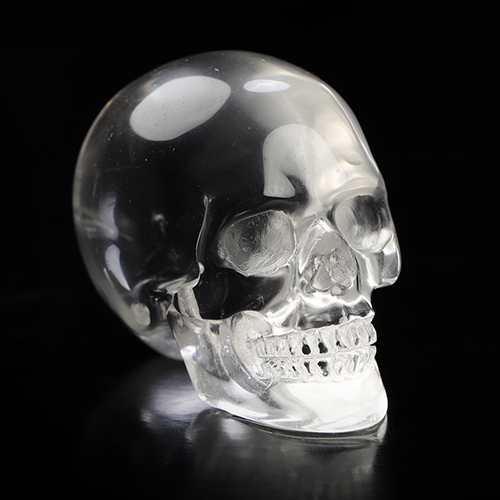 1.4" Quartz Rock Crystal Hand Carved Crystal Skull, Realistic, Crystal Healing