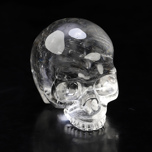 1.5" Quartz Rock Crystal Hand Carved Crystal Skull, Realistic, Crystal Healing
