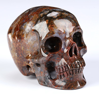 2.0" Pietersite Hand Carved Crystal Skull, Super Realistic, Crystal Healing
