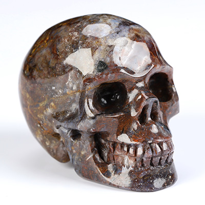 2.0" Pietersite Hand Carved Crystal Skull, Realistic, Crystal Healing