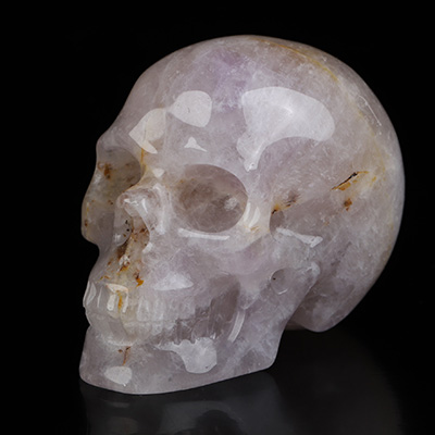 Gemstone 2.0" Amethyst Hand Carved Crystal Skull, Realistic, Crystal Healing