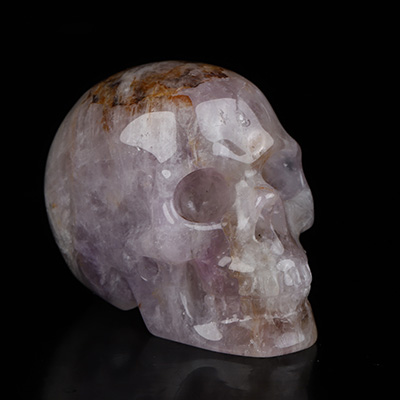 2.0" Amethyst Hand Carved Crystal Skull, Realistic, Crystal Healing