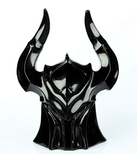 5.6" Black Obsidian Hand Carved Crystal Fine Art Sculpture, Crystal Healing