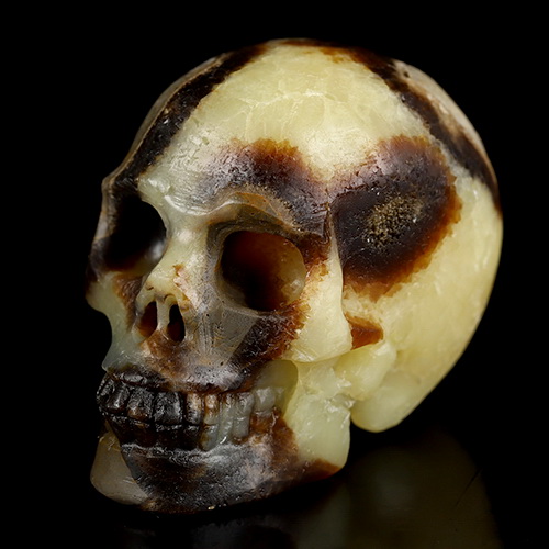 2.0" Dragon Septarian Stone Hand Carved Crystal Skull, Realistic, Crystal Healing