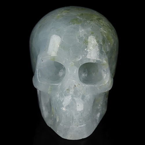 2.0" Blue Calcite Hand Carved Crystal Skull, Realistic, Crystal Healing