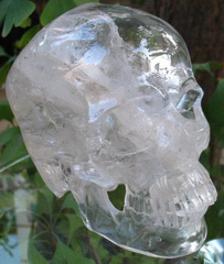 Rainbows, 8/13 Lifesized 7.0 Inches Quartz Rock Crystal Super Realistic Skull 
