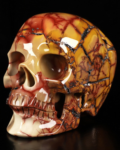 Sept 18, 2026 ACSAD (A Crystal Skull a Day) - The Earth Wrote This Slowly - 5.4" Mookaite Jasper Hand Carved Crystal Skull, Super Realistic, Crystal Healing