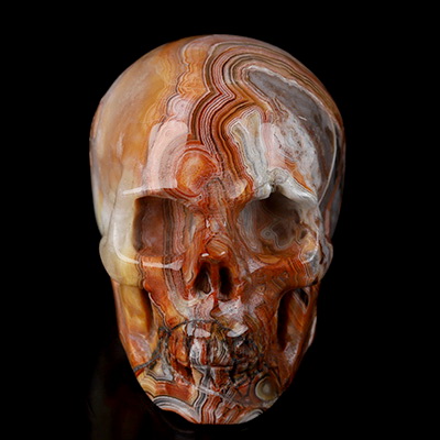 Gemstone 2.0" Red Crazy Lace Agate Hand Carved Crystal Skull, Realistic, Crystal Healing