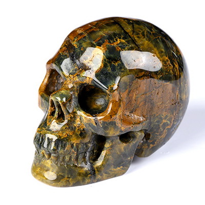 1.9" New Pietersite Hand Carved Crystal Skull, Realistic, Crystal Healing