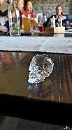 The Explorer 2.0" Quartz Rock Crystal Realistic Carved Crystal Skull Sculpture Visiting Vladivostok, Russia