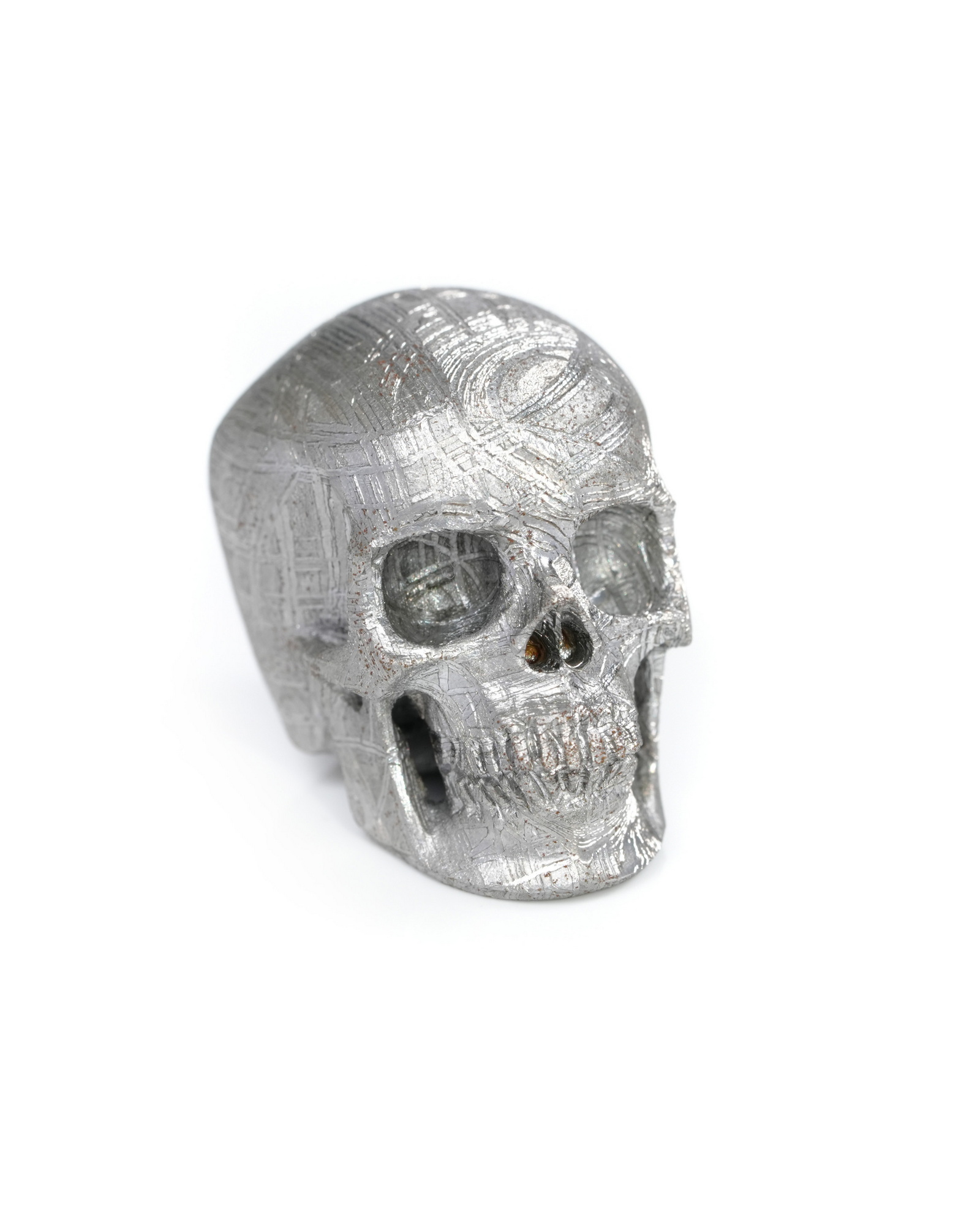1.5" Sweden Meteorite Hand Carved Crystal Skull, Super Realistic, Crystal Healing