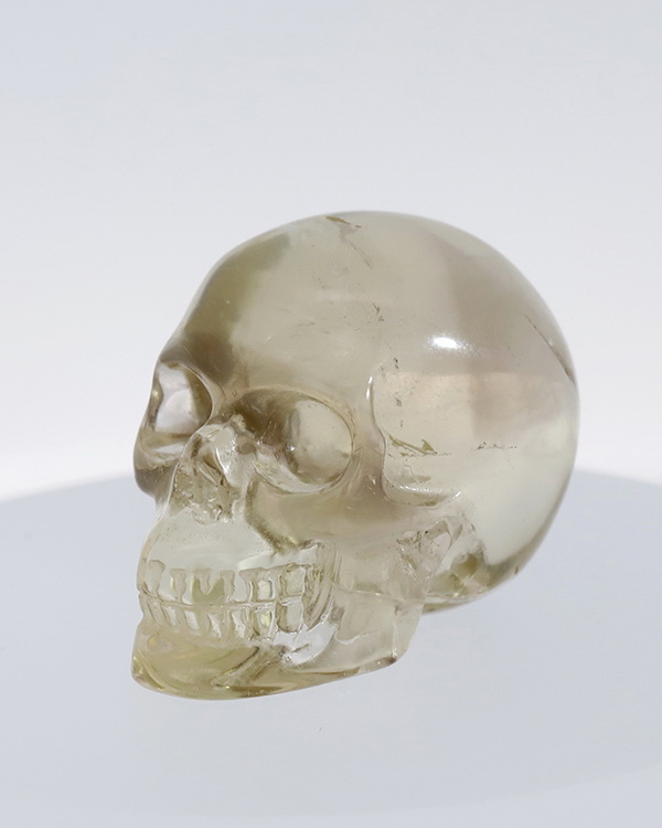 Gemstone 1.1" Citrine Hand Carved Crystal Skull, Realistic, Crystal Healing