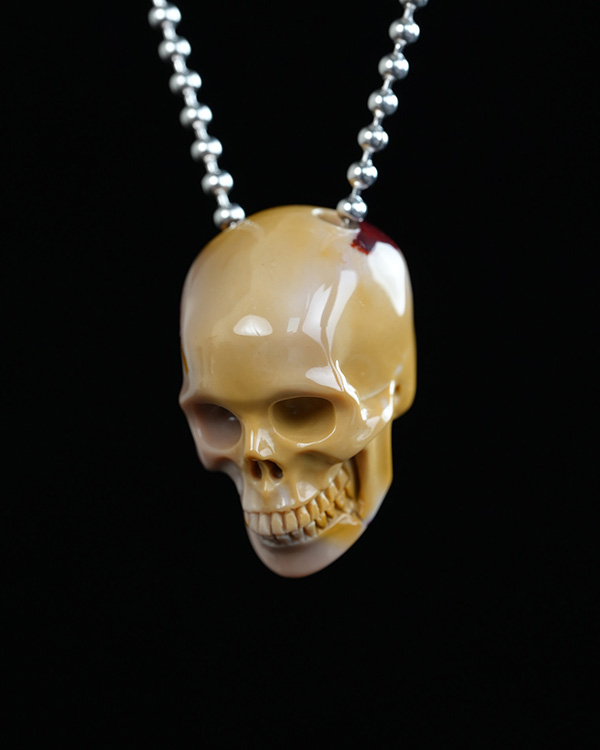Hollow Essence - 1.4" Mookaite Jasper Hand Carved Crystal Skull Pendant, Crystal Healing Skull Jewelry, for Women & Men