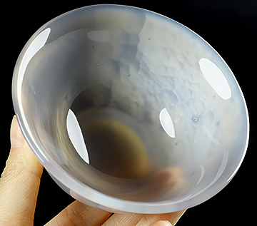 4.3" Premium Brazilian Agate Carved Crystal Bowl, Crystal Healing