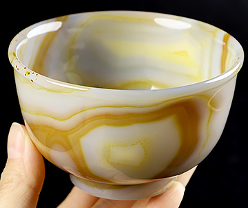 3.7" Premium Brazilian Agate Carved Crystal cup, Crystal Healing