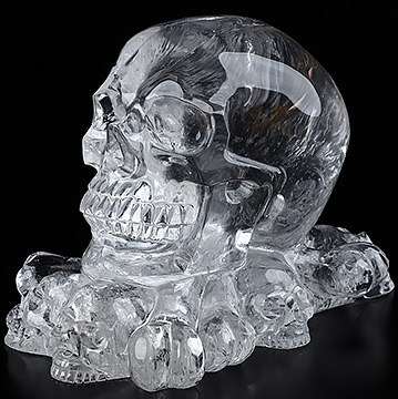 5.7" Quartz Rock Crystal Carved Crystal Skulls, Crystal Healing