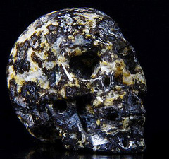 2.0" Blue Ocean Agate Carved Crystal Skull, Realistic